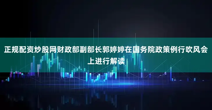 正规配资炒股网财政部副部长郭婷婷在国务院政策例行吹风会上进行解读